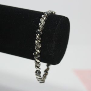 Sterling Dark Blue Sapphire Tennis Bracelet China